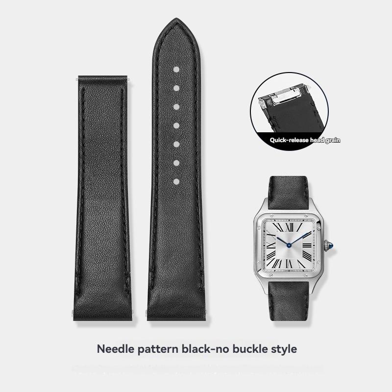 19mm 21mm Uhrenarmband für Cartier Santos WSSA0010 WSSA0009 WSSA0029 Schnellwechsel-Uhrenarmband Herren Krokodilmuster Lederband