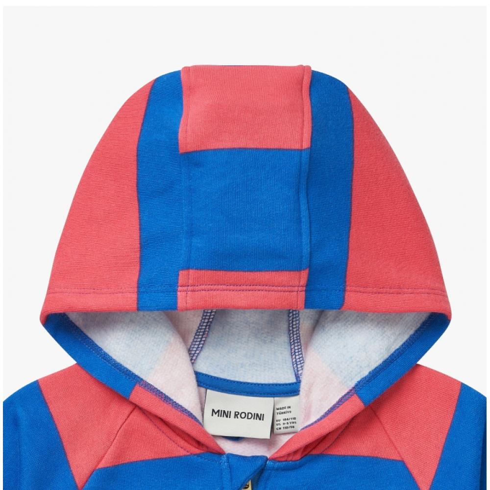 Mini Rodini 2372018528  Stripe Zip Hoodie  Stripe Kids Hoodie Zip Up