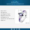 Lindon Fashion Oval Shape Rings with Colorful Topaz    Sterling  Jewelry Ring for Women Wedding Party Gifts