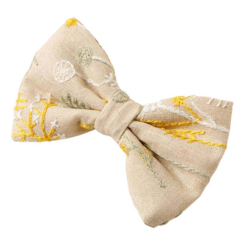 

Delicate Bows Hair Clip 2000s Trend Side Clip Bows Bowtie Barrette Bowknot Cottagecore Sweet Photo Props бежевий