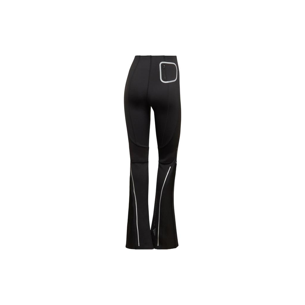 adidas Stella McCartney Knitmix Legginsy Damskie w Jednolitym Kolorze z Nadrukiem Logo Czarne HM8170
