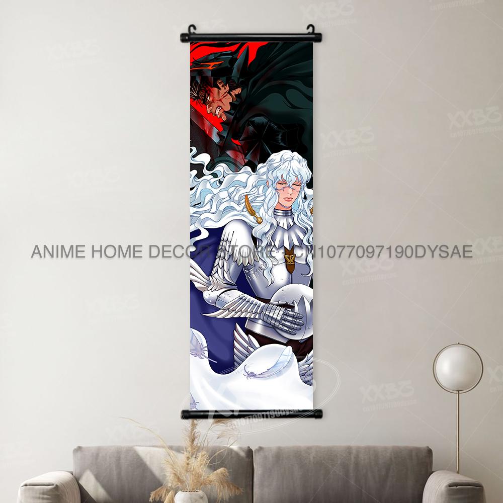 Berserk Poster Anime Scrolls Picture Guts Hanging Painting Griffith Wallpaper Casca Home Decoration Black Swordsman Wall Artwork