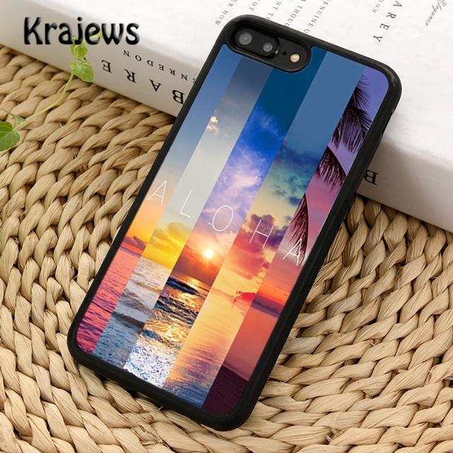 Krajews Aloha Hawaii Hawaiian Beach Palms Phone Case For iPhone 17 Air 16 15 14 plus 11 12 13 pro max coque Fundas