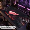 Large Mouse PadDetroit Red Wings Custom Name Text Personalized Desk Mat Non Slip Gaming Pad