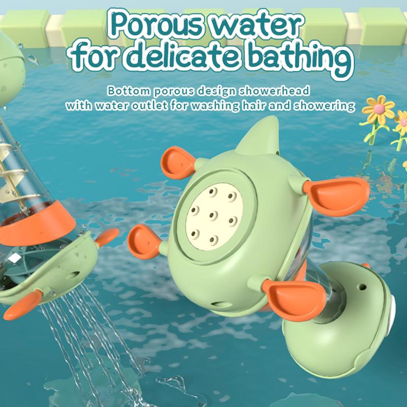 Baby Bath Toys Dinosaur Water Spraying Bathroom Bathtub Toys Funny Rotating Shower Toys Interactive Toddler Water Games for Kids