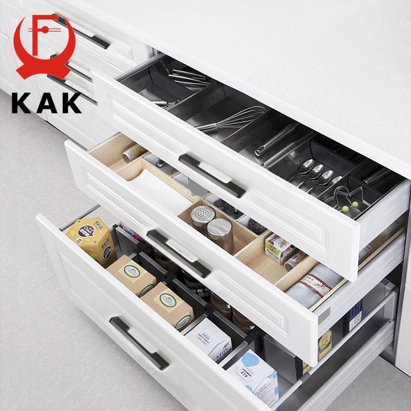 KAK Black Cabinet Handles Solid Aluminum Alloy American Style Kitchen Cupboard Pulls Drawer Knobs Furniture Handle Hardware