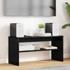 TV Stand Black Oak Look 80 X 30 X 40 Cm Engineered Wood