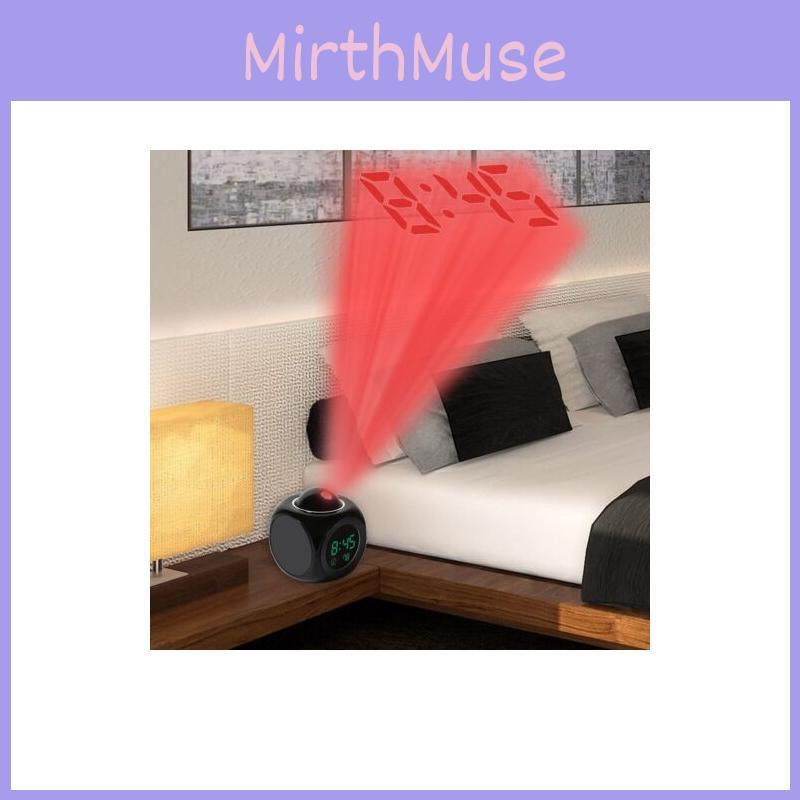 Classic Digital Alarm Clock Multifunction With Voice Talking And Bright Led Projection Temperature Display