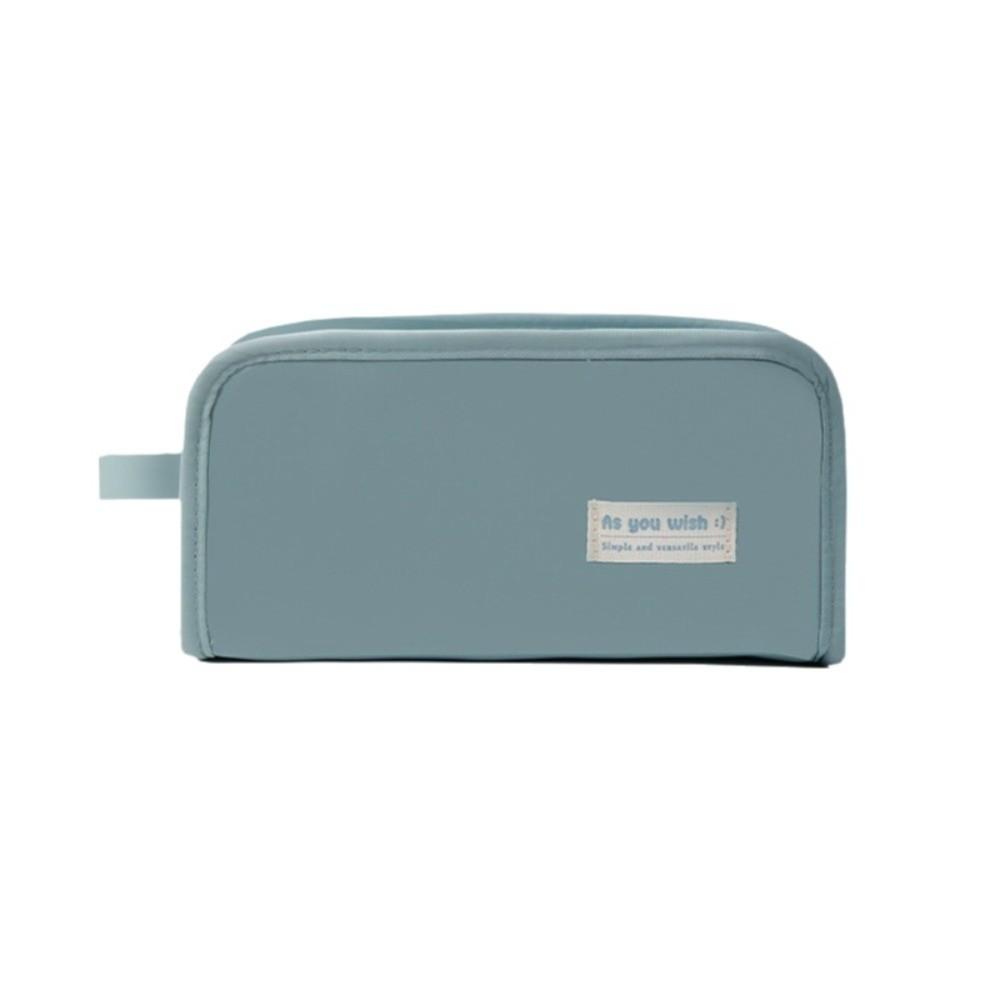 Large Capacity Pencil Case Solid Color Cosmetic Bag Durable Pen Bag Organizer  Boys Girls