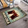 Retro Style Carpet with Save Water Drink Cola Print for Living Room Suitable for Use As an Anti-slip for Living Room Bedroom Sofas