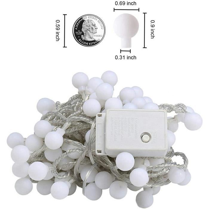 Guirlande lumineuse 100 LED 10M NOEL étanche Waterproof LED Lampes durable à suspendre Intérieur Extérieur Guirlande pour les fetes