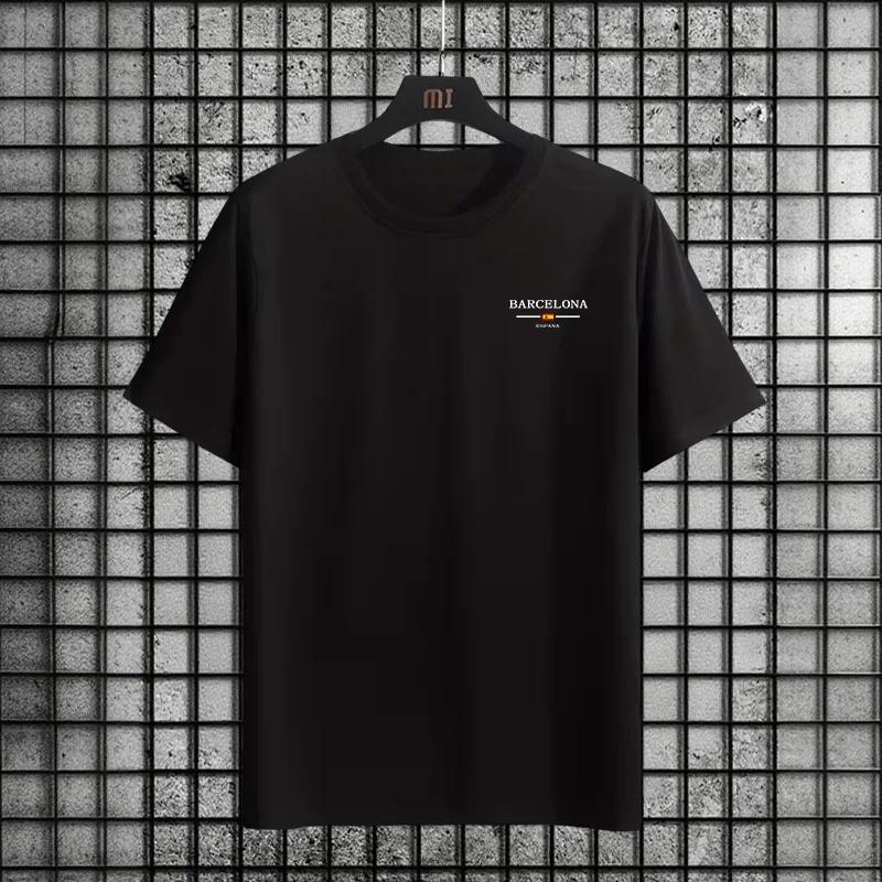 2025 Mens Oversized TShirt Summer Loose Fit Crew Neck Tee Urban Streetwear Style Comfort Male Casual Fashion Cool Cotton Tops