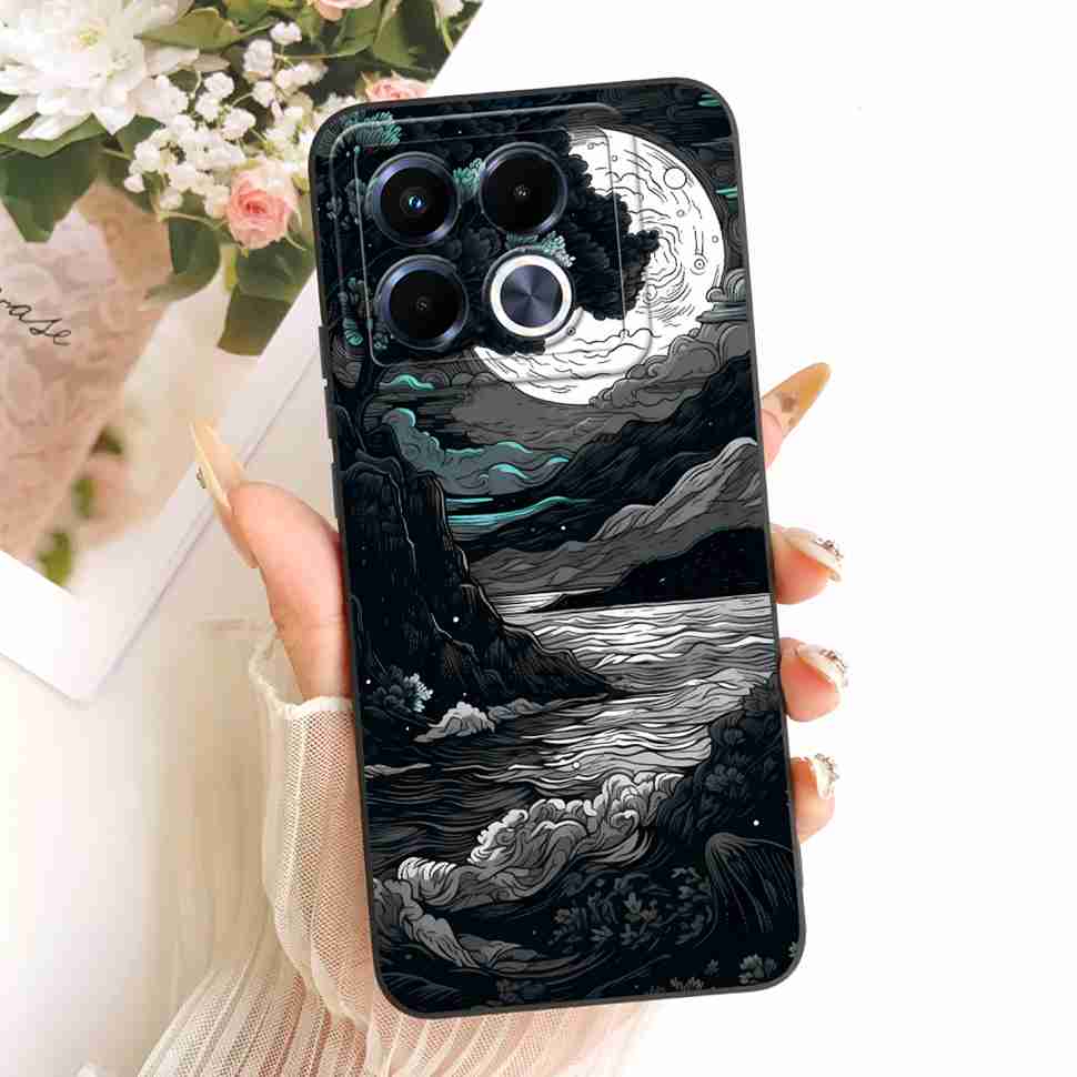 For Infinix Note 40 5G Case X6852 Soft Slim Rabbit Sunflower Back Cover Fundas For Infinix Note40 Note 40 5G Shell Bumper