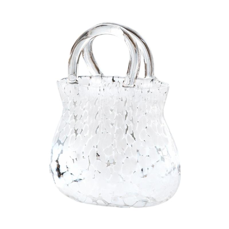 Verdickte Klare Glasvasen Handtaschenform Hülle Halten Blume Geeignet Für Haus Büro Dekoration Geburtstagsgeschenk