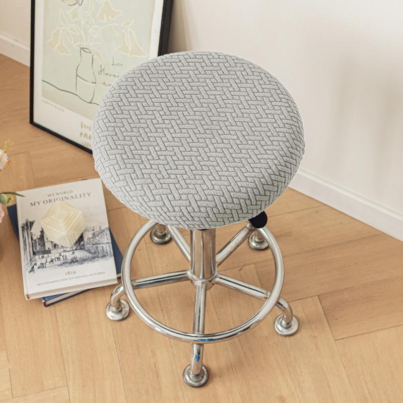 Round Stool Cover Bar Yard Swivel Chair Universal Cloth Seat Cover All-inclusive Chair Bench Round Universal Small Seat Cushion