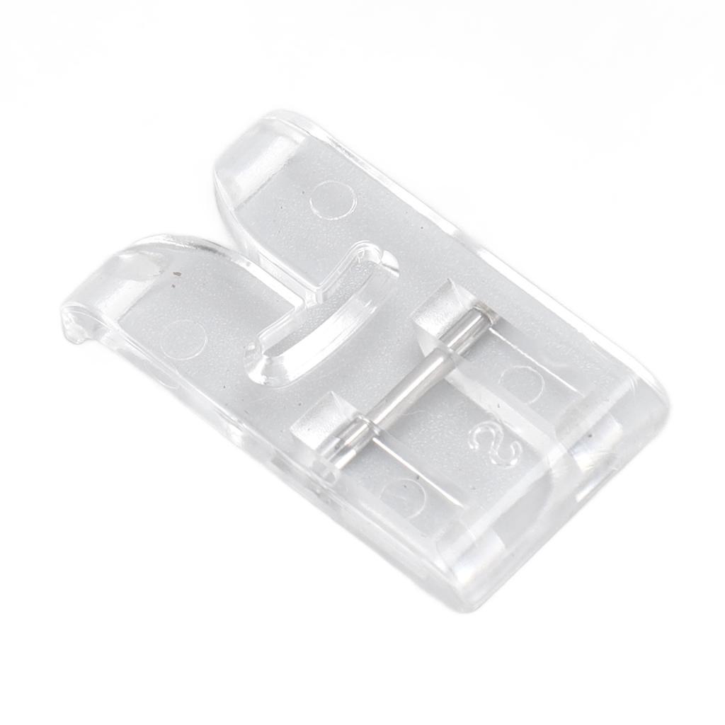 7mm Klar Pressarfot Ersättning Förhindra Överhoppade Stygn Symaskin Pressarfot för Sömnad av Kurviga Stygn