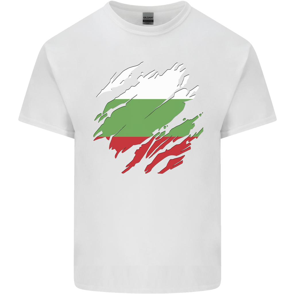 Torn Bulgaria Flag Bulgarian Day Football Unisexs Light Cotton TShirt