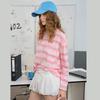 a02 Women's Casual Striped Long-Sleeve Cotton T-Shirt