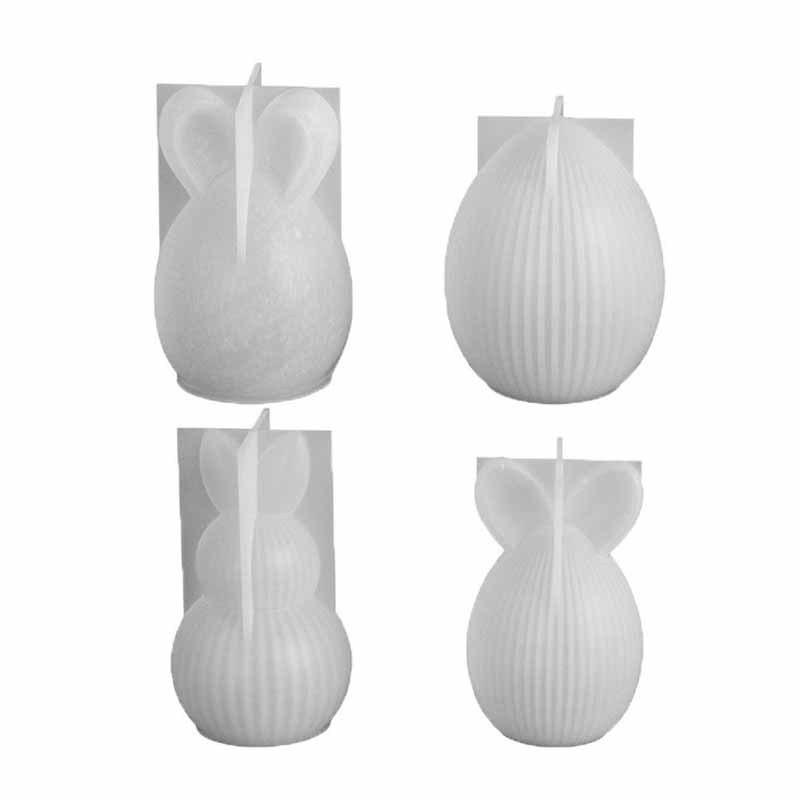 Easter Egg Rabbit Aromatherapy Candle Silicone Mold Creative DIY Dispensing Gypsum Ornament Mold