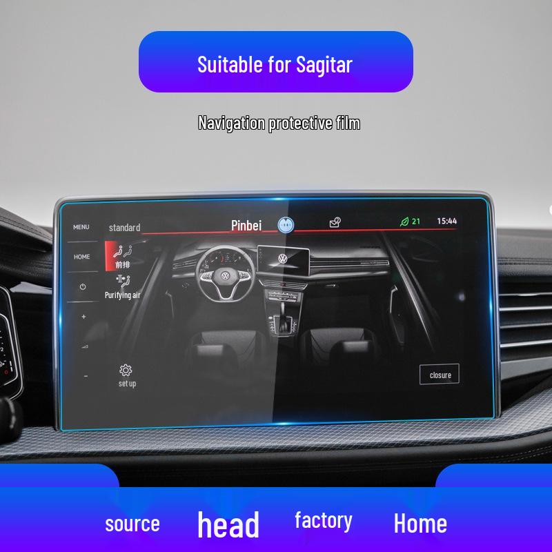 Volkswagen Sagitar Displayschutz: Kratzfeste gehärtete Folie für Navigation und Mittelkonsole.
