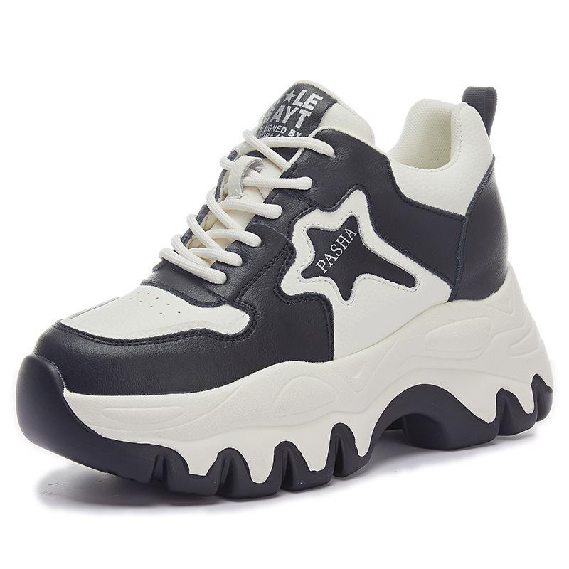 

Новые дышащие папины кроссовки с увеличенной внутренней высотой, на платформе, с сеткой, для спорта и отдыха 34 чёрный