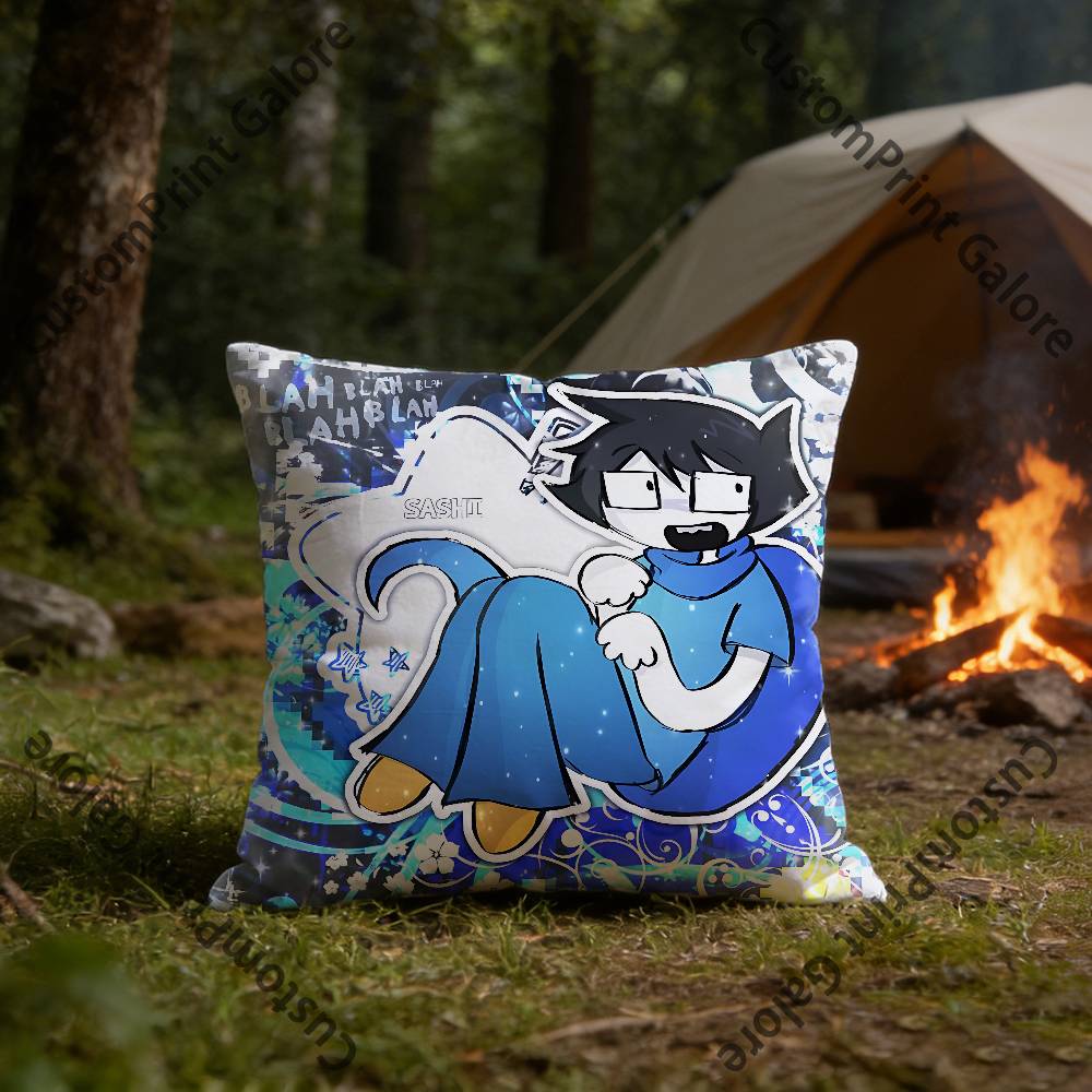HHomestuck HD Print Square Pillow Cover Polyester Lightweight Customizable for Home Office Sofa Decor