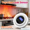 Tuya Gas Leak Sensor Sound Alarm Propane Detector Digital Display Natural Gas Sniffer Multifunctional for LPG Gas Biogas Methane