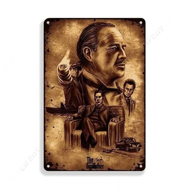 The Godfather Movie Vintage Metal Tin Sign Home Decor Gift 20x30cm