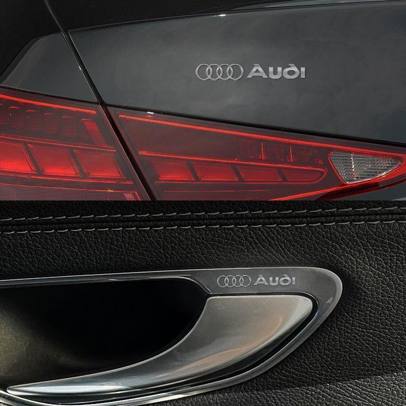 Car 3D Metal Logo Stickers Waterproof Dirt-proof Decals For  Audi A6 A3 A4 A5 A6 Q2L Q3 Q5 Q7 Q8 R8 S4 S8 S7 RS5 Auto Accessories