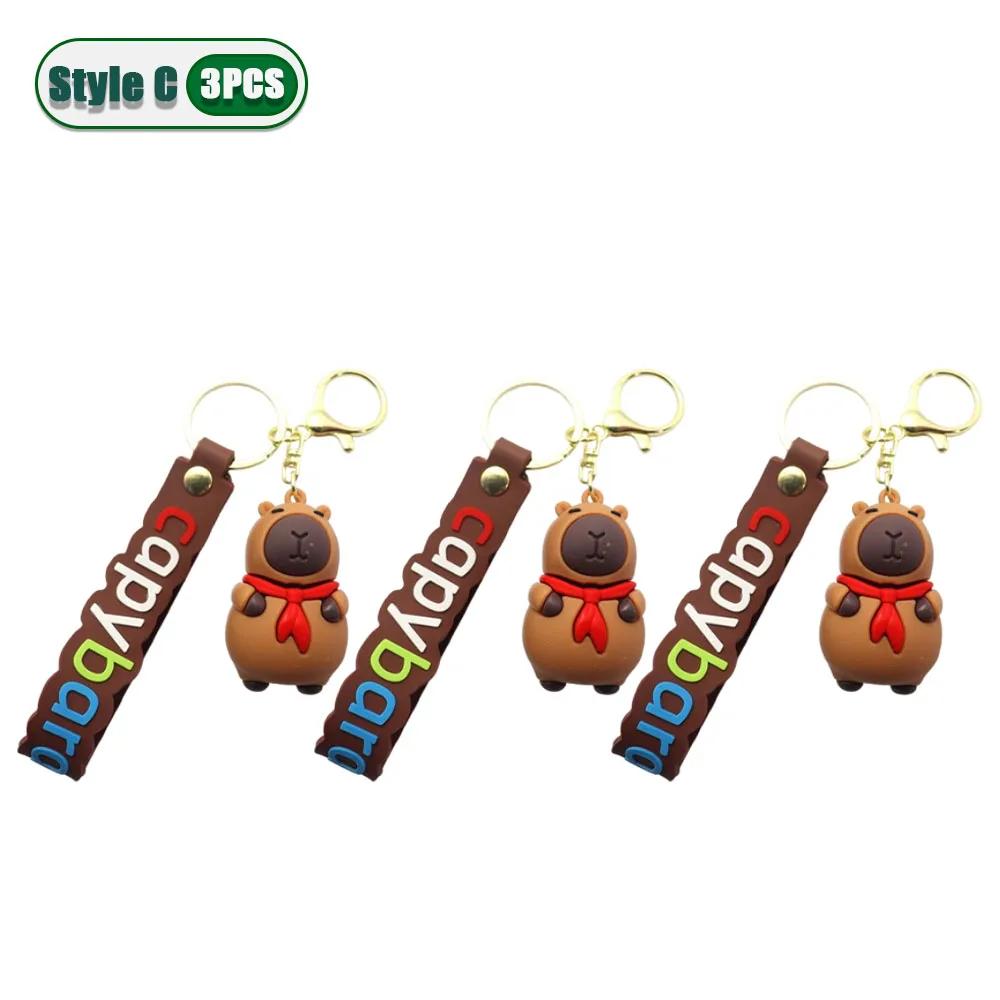 1-20 STÜCKE Niedlicher Capybara Schlüsselanhänger Mode Taschenanhänger Niedliches Tier Schlüsselanhänger Zubehör für Mädchen Kinder Rucksack Dekoration Geschenkidee