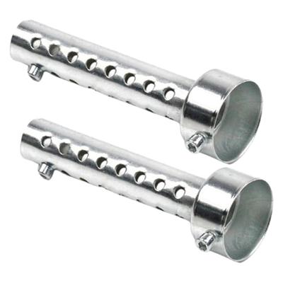 Crown Doris Universal Motorcycle Inner Silencer, Set of 2, Silencer for Mufflers, Silent, 1.8 Inches (45 Mm), Silver