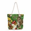 Flower Cat Print Thick Rope Single-shoulder Beach Bag 7269 CLE