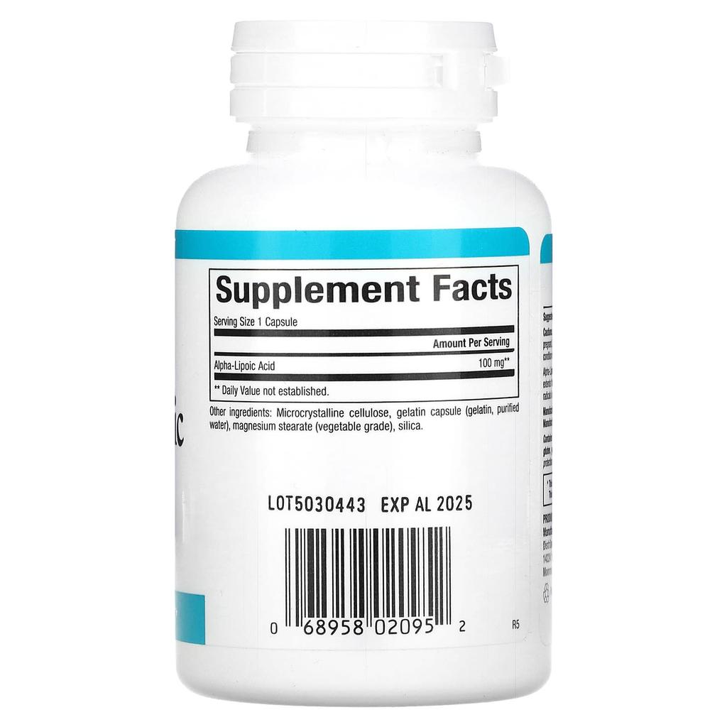 Alpha Lipoic Acid, 100Mg, 60 Capsules