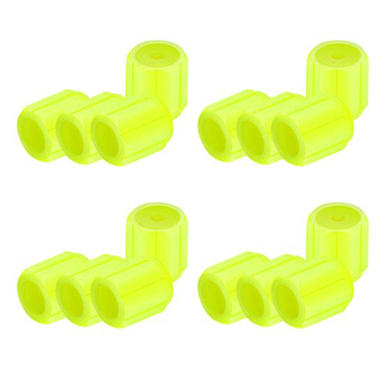 Glow-in-The-Dark Tire Valve Caps Set Universal Waterproof Lights Stem Covers Wear-Resistant Vehicle Tire Valve Caps