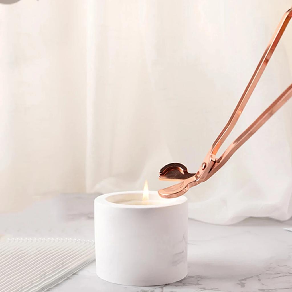 1pc/2pcs/3pcs-Candle Wick Trimmer, Candle Shape Cutter, Stainless Steel Wick Cutting Candle Tool (Matte Black And Rose Gold )