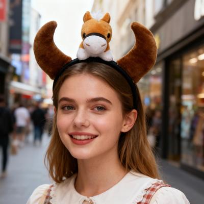 Animal Headbands For Kids Funny Cute Hair Hoop Headwear Animal Cosplay Hair Hoop For Christmas Carnival Theme Party Dress-Up