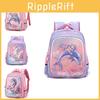 Adorable Pink Unicorn Breathable Nylon Kindergarten Backpack For Boys And Girls