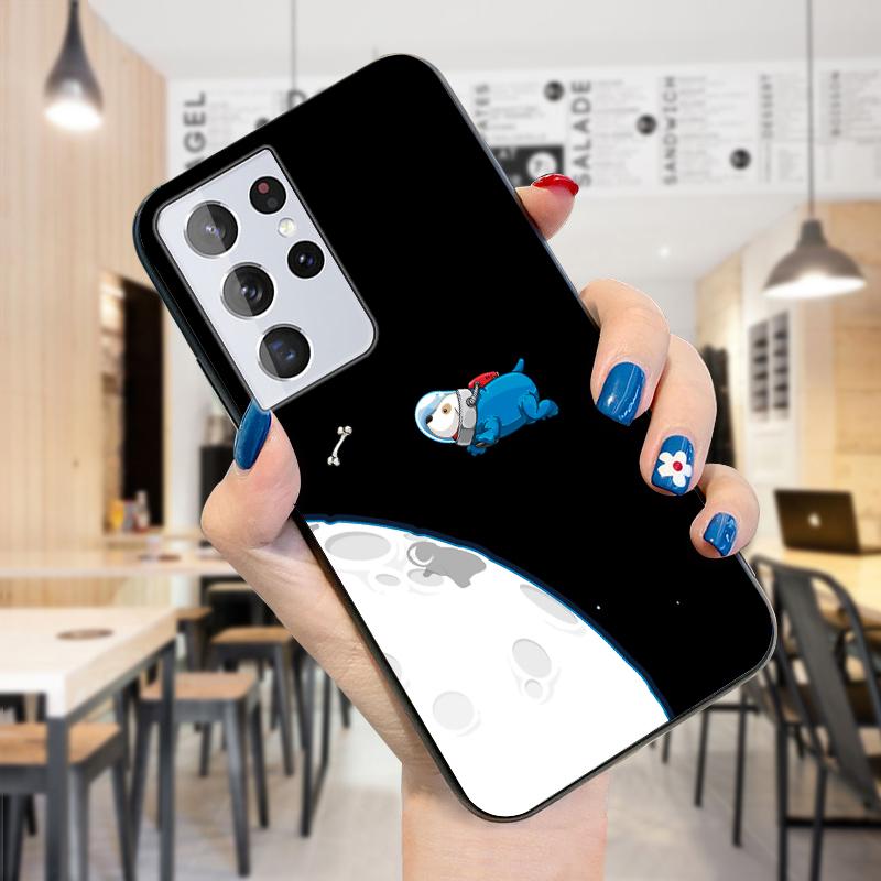 

Милый мультфильм Звездное небо Планета Астронавт Космическая собака Луна Девушка Чехол Redmi Note 13 Pro 4G