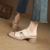 Temperament slippers women's outer wear 2025 summer new fairy style with skirt platform sandals high heel thick heel sandals