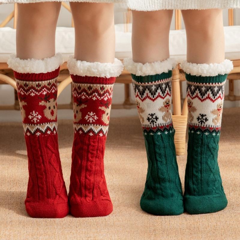 Warm Acrylic Winter Floor Socks Perfect For Elderly Kids Christmas Home Decoration Snow Sleep Essential