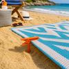 Beach Towel Clips for Picnic Blanket - 3D Printed Decorative Clamps, Set of 4