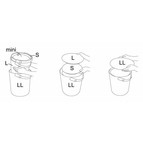 Yawata Kasei 10L Yellow Bucket with Lid, Way-Be Frey Chair Bucket, 230632
