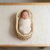 1pc Rattan Baby Bed Chair Round Sleeping Basket Newborn Photo Prop Studio Shooting Essential Infant Photography Accessory Kit