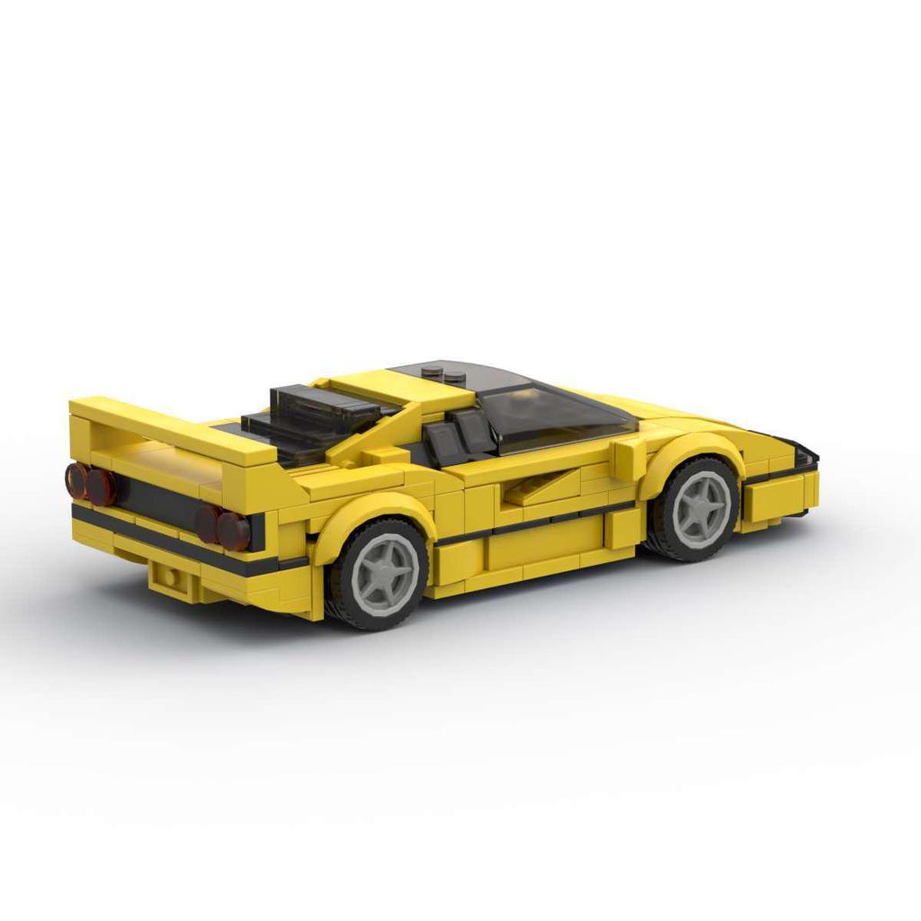 Compatible LEGO MOC Ferrari F40 Model: Creative 8-Stud Speed Car Building Blocks Ornament