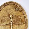 Plastic Insect Wall Plaque with Deep Relief Nature Forms for Interior Wall Display or Decorative Shelf Placement