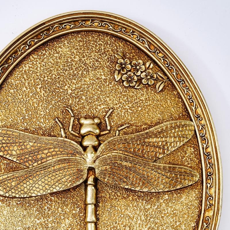 Plastic Insect Wall Plaque with Deep Relief Nature Forms for Interior Wall Display or Decorative Shelf Placement