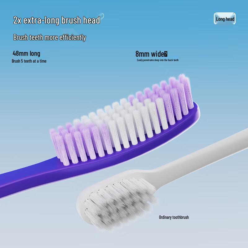 Semi Long-Head Soft Bristle Toothbrush 2-Pack