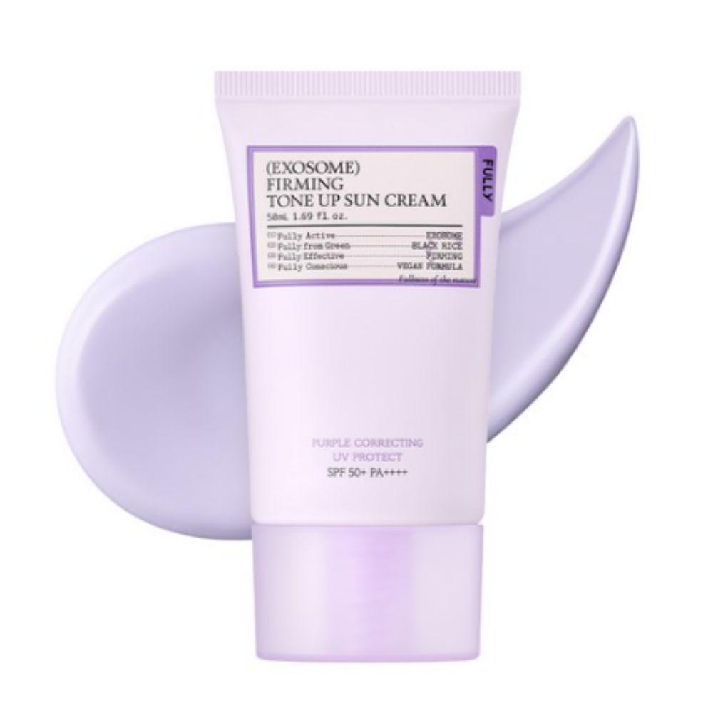 Fully Exosome Firming Purple Tone-Up Sunscreen 50ml - SPF50+ PA++++ Anti-Yellow Tone Correcting Sun Cream