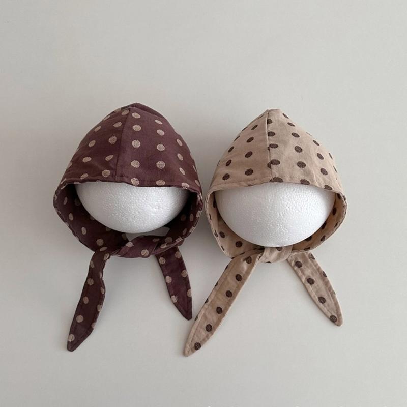Infant Headwrap Dots Pattern Baby Caps Infant Turban Caps Soft Baby Headwear Perfect for Boy & Girls Aged 0 To 3 Year