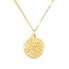 Stainless Steel Fashion Unisex Sun Disc Pendant Necklace For Girls Jewelry Classic Design INS Waterproof Daily Accessory Gift